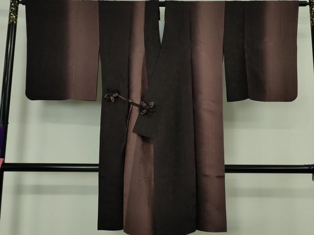 平和屋着物∞極上　道中着　ロング丈　麻の葉舞桜地紋　暈し染め　逸品　DZAB5147kh6