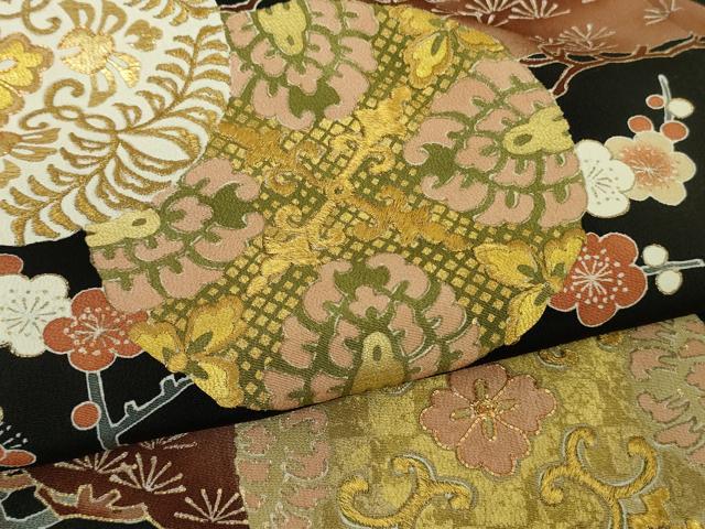 平和屋本店●極上　創業460年・千總　黒留袖　駒刺繍　花丸松文　金彩　高島屋扱い　逸品　未使用　DZAB5150kh6