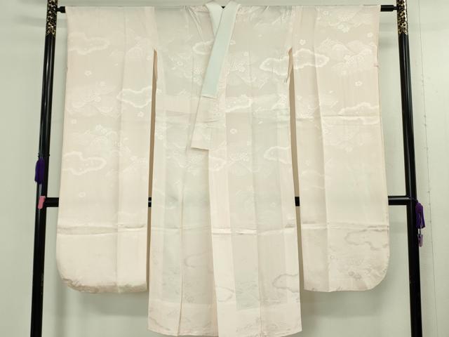 平和屋本店●極上　振袖・長襦袢(無双仕立て)セット　駒刺繍　雲取り松花文　金彩　逸品　DZAB5151kh6