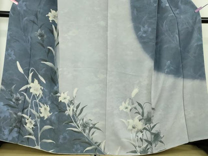 平和屋本店●極上　訪問着・袋帯セット　百合　暈し染め　金彩　逸品　DZAB5153kh6