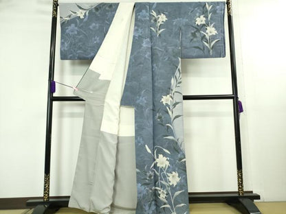 平和屋本店●極上　訪問着・袋帯セット　百合　暈し染め　金彩　逸品　DZAB5153kh6