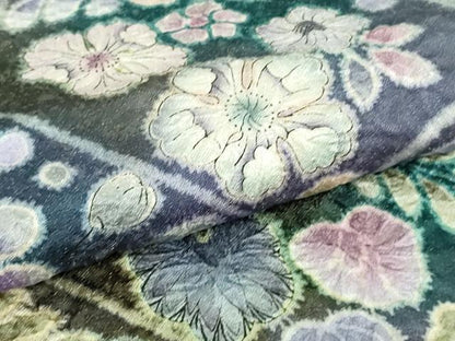 平和屋着物●極上　伯河貞雄　訪問着　辻が花　絞り　暈し染め　淡藤色地　金通し地　鈴乃屋扱い　逸品　未使用　DZAB5154kh6