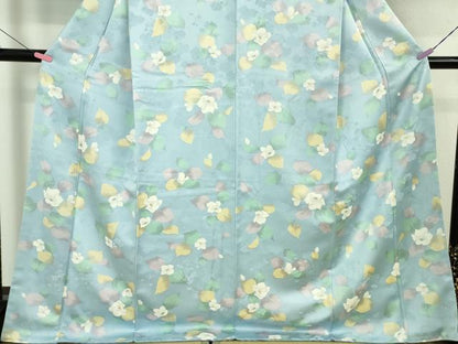 平和屋着物●極上　小紋　地紋起こし　草花文　ロング丈　逸品　未使用　DZAB5155kh6