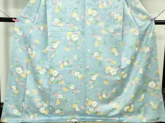 平和屋着物●極上　小紋　地紋起こし　草花文　ロング丈　逸品　未使用　DZAB5155kh6