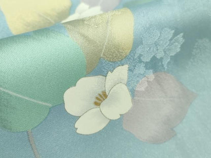 平和屋着物●極上　小紋　地紋起こし　草花文　ロング丈　逸品　未使用　DZAB5155kh6