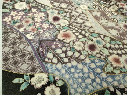 平和屋本店●極上　振袖　作家物　辻が花　束ね熨斗　暈し染め　金通し地　逸品　DZAB5160kh6