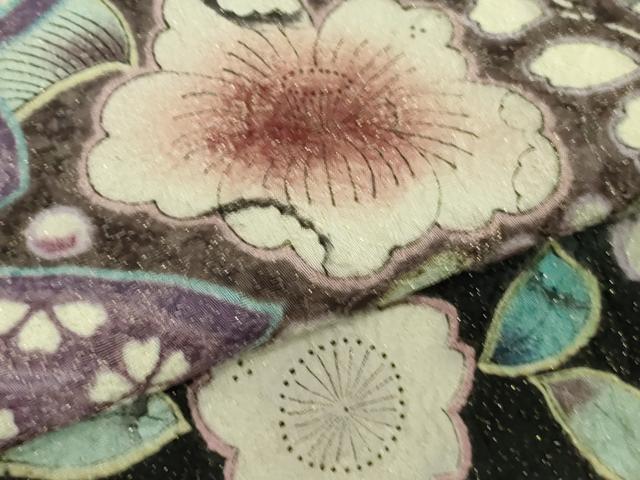 平和屋本店●極上　振袖　作家物　辻が花　束ね熨斗　暈し染め　金通し地　逸品　DZAB5160kh6
