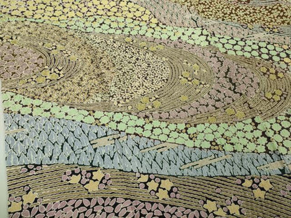 平和屋本店●極上　中国三大刺繍　相良刺繍　訪問着　樹林花文　金糸　金通し地　逸品　DZAB5161kh6