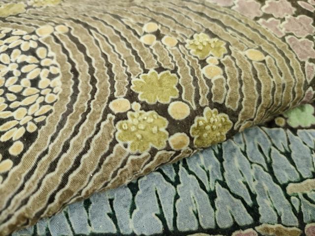 平和屋本店●極上　中国三大刺繍　相良刺繍　訪問着　樹林花文　金糸　金通し地　逸品　DZAB5161kh6