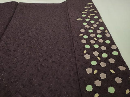 平和屋本店●極上　中国三大刺繍　相良刺繍　訪問着　樹林花文　金糸　金通し地　逸品　DZAB5161kh6