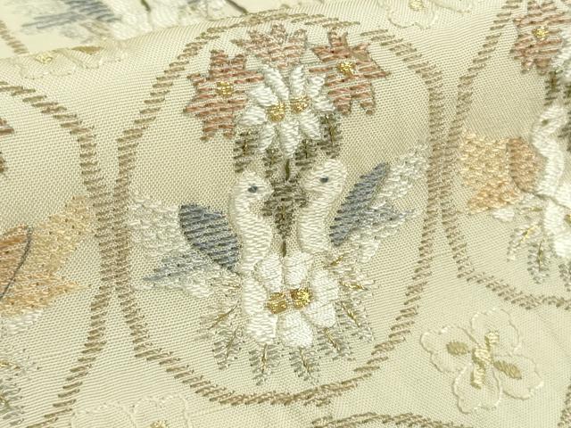 平和屋本店●極上　中国三大刺繍　スワトウ刺繍　汕頭刺繍　総刺繍　訪問着　切嵌花鳥文　蒸栗色地　暈し染め　金糸　逸品　DZAB5167kh6