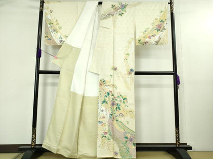 平和屋着物●極上　訪問着　駒刺繍　辻が花　金彩　逸品　未使用　DZAB5170kh6
