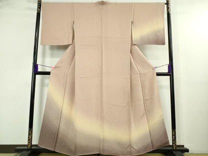 平和屋着物●極上　黄金糸　訪問着　お召地　花唐草文　暈し染め　逸品　DZAB5172kh6