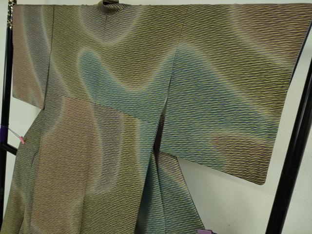 平和屋着物●極上　黄金糸　訪問着　お召地　霞文　暈し染め　逸品　DZAB5173kh6