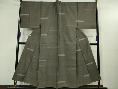 平和屋本店●極上　男性　本場大島紬　キングサイズ　横段文　逸品　未使用　DZAB5178kh6