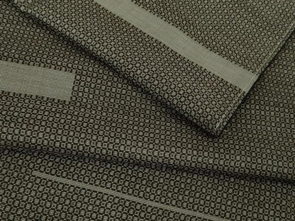 平和屋本店●極上　男性　本場大島紬　キングサイズ　横段文　逸品　未使用　DZAB5178kh6