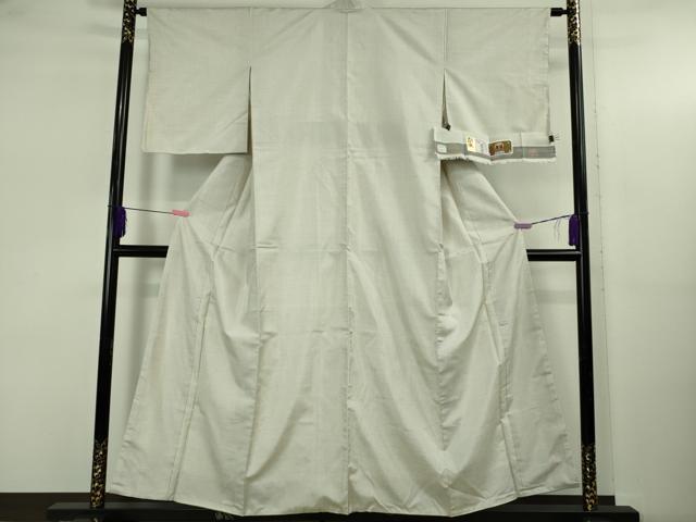 平和屋着物●極上　本場大島紬　白大島　7マルキ　東ハヤ作　証紙付き　逸品　未使用　DZAB5182kh6