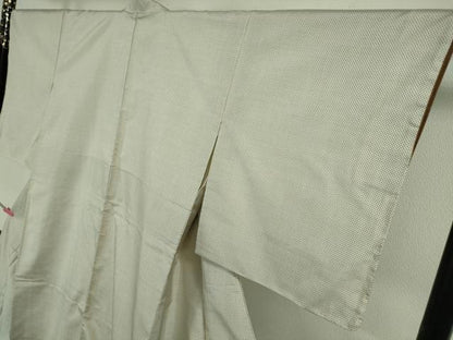平和屋着物●極上　本場大島紬　白大島　7マルキ　東ハヤ作　証紙付き　逸品　未使用　DZAB5182kh6