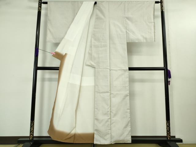 平和屋着物●極上　本場大島紬　白大島　7マルキ　東ハヤ作　証紙付き　逸品　未使用　DZAB5182kh6