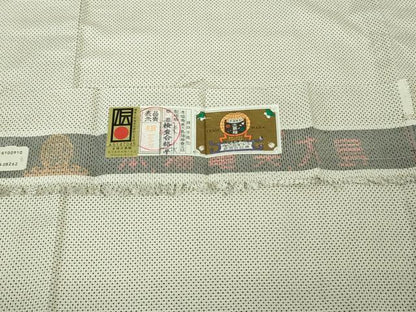 平和屋着物●極上　本場大島紬　白大島　7マルキ　東ハヤ作　証紙付き　逸品　未使用　DZAB5182kh6