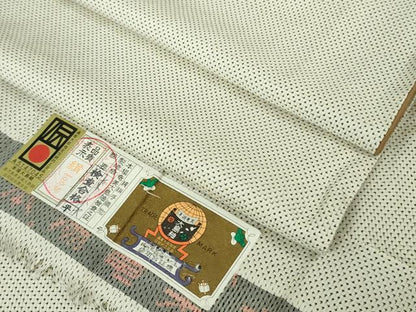 平和屋着物●極上　本場大島紬　白大島　7マルキ　東ハヤ作　証紙付き　逸品　未使用　DZAB5182kh6
