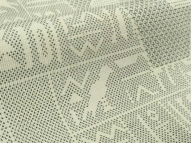 平和屋着物●極上　本場大島紬　白大島　7マルキ　象形文字　逸品　DZAB5183kh6