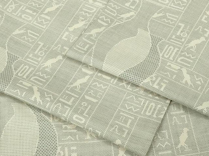 平和屋着物●極上　本場大島紬　白大島　7マルキ　象形文字　逸品　DZAB5183kh6