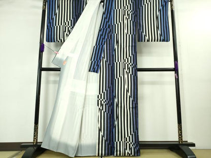 平和屋本店●極上　本場染大島紬　変わり縞　逸品　DZAB5184kh6