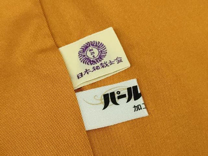 平和屋本店●極上　本場黄八丈　黒八丈　紬　平織　縞　逸品　DZAB5186kh6