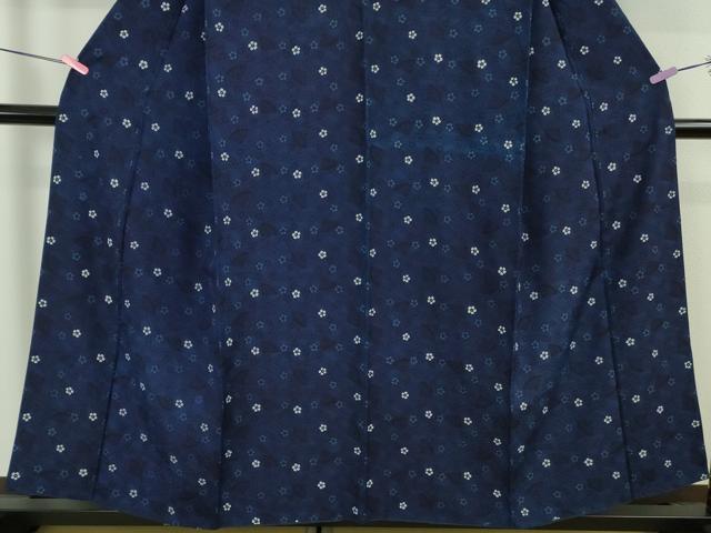 平和屋本店●極上　本場琉球紅型　小紋　藍型染　舞扇花文　逸品　DZAB5190kh6