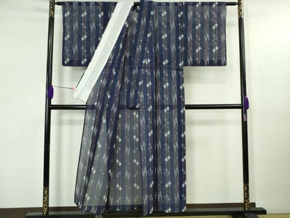 平和屋着物＊極上 夏物 本場琉球紅絣 夏琉球 手おり 証紙付き 逸品 DZAB5202kh6