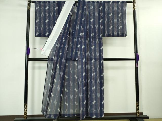 平和屋着物＊極上 夏物 本場琉球紅絣 夏琉球 手おり 証紙付き 逸品 DZAB5202kh6