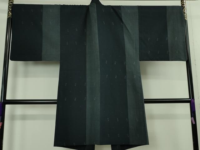 平和屋着物∞極上　男性　長羽織　単衣　キングサイズ　絣柄　やまと誂製　逸品　DZAB5210kh6