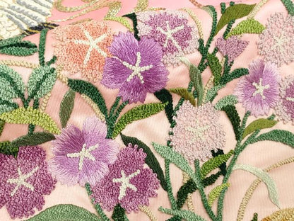 平和屋本店●極上　中国三大刺繍 相良刺繍 色打掛 和装 婚礼 結婚式 花嫁 神社挙式 駒刺繍 孔雀飛鶴花文 暈し染め 金糸 逸品　DZAB5217kh6