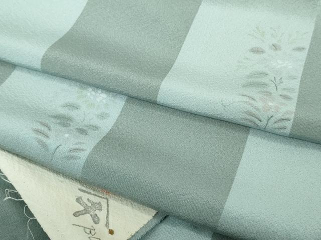 平和屋本店●極上　京都の和装業の老舗一門　千切屋　小紋　市松草花文　羽衣染　伊勢丹扱い　反端付き　逸品　DZAB5224kh6