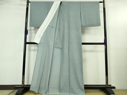 平和屋着物＊極上 夏物 江戸小紋 絽 鮫小紋柄 薄縹色×白 逸品 DZAB5225kh6
