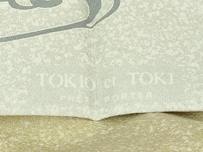 平和屋着物▽極上　人間国宝　羽田登喜男　TOKIOetTOKI　訪問着　単衣　鴛鴦花文　たたき染め　暈し染め　金銀彩　逸品　DZAB5227kh6