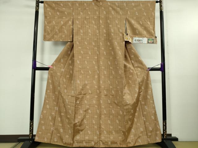 平和屋着物●極上　本場琉球絣　紬　手おり　赤嶺スミ子作　証紙付き　逸品　DZAB5230kh6