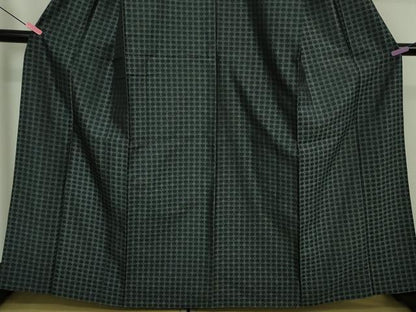 平和屋着物▽極上　西陣先染御召　お召　単衣　御召機の傳　反端付き　逸品　DZAB5231kh6