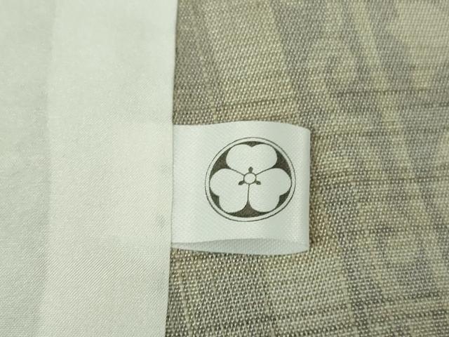 平和屋着物▽極上　インド・アッサム　野蚕糸　手織　ムガシルク　訪問着　単衣　吉祥間道　証紙付き　逸品　DZAB5232kh6