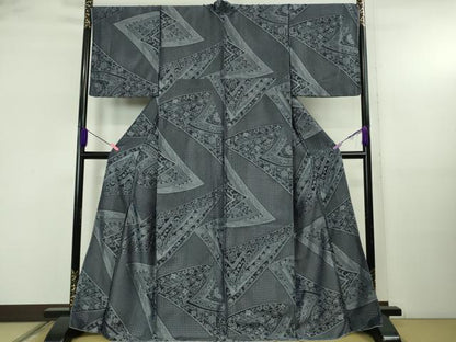 平和屋本店●極上　中国三大刺繍　スワトウ刺繍　汕頭刺繍　小紋　お召地　名物裂草花文　やまと金ラベル　逸品　未使用　DZAB5239kh6