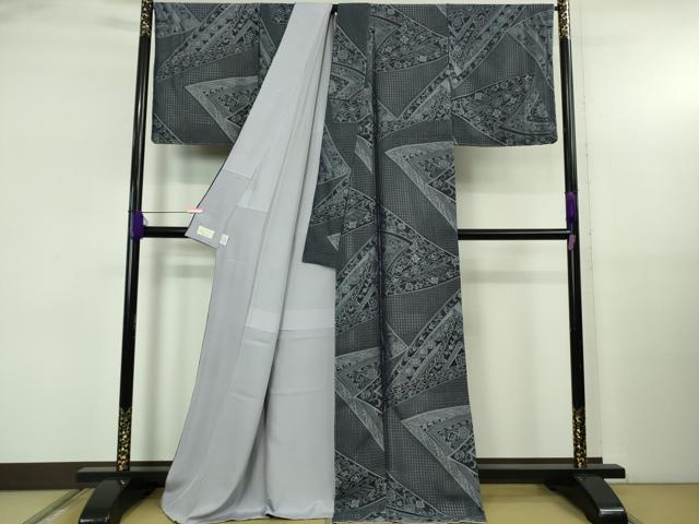 平和屋本店●極上　中国三大刺繍　スワトウ刺繍　汕頭刺繍　小紋　お召地　名物裂草花文　やまと金ラベル　逸品　未使用　DZAB5239kh6