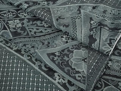平和屋本店●極上　中国三大刺繍　スワトウ刺繍　汕頭刺繍　小紋　お召地　名物裂草花文　やまと金ラベル　逸品　未使用　DZAB5239kh6