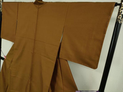 平和屋本店●超希少　本場黄八丈　たつみ綾　紬　逸品　未使用　DZAB5250kh6
