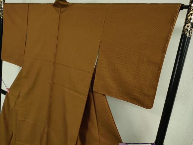 平和屋本店●超希少　本場黄八丈　たつみ綾　紬　逸品　未使用　DZAB5250kh6