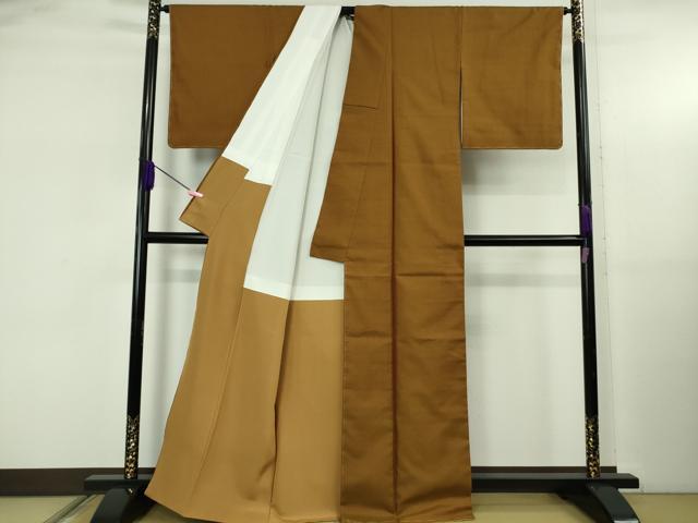 平和屋本店●超希少　本場黄八丈　たつみ綾　紬　逸品　未使用　DZAB5250kh6