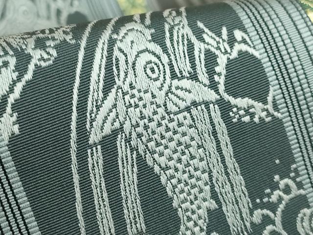 平和屋本店●極上　本場筑前博多織　両面　全通柄袋帯　鯉の滝昇り　献上　金糸　逸品　DZAB5251kh6