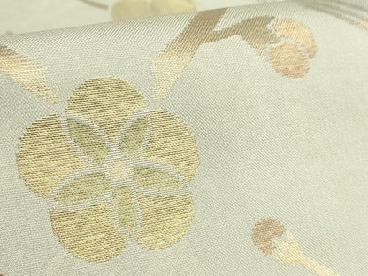 平和屋着物●極上　洛風林　工芸帯地　六通柄袋帯　花鳥文　金糸　逸品　DZAB5255kh6