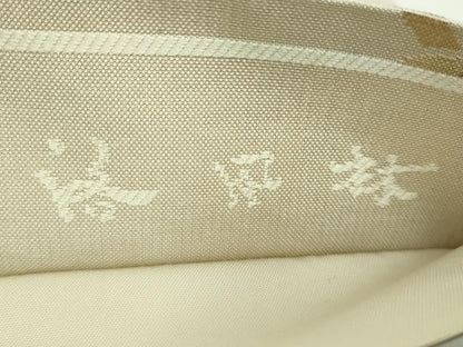 平和屋着物●極上　洛風林　工芸帯地　六通柄袋帯　花鳥文　金糸　逸品　DZAB5255kh6