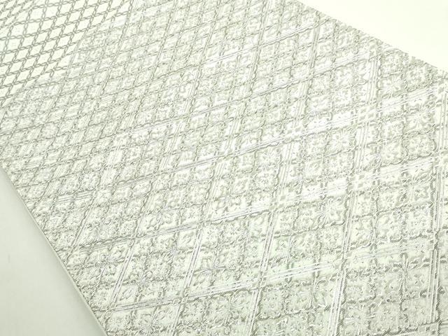 平和屋本店●極上　金彩友禅　卓越技能者・名工・和田光正　六通柄袋帯　花菱文　銀彩　逸品　DZAB5259kh6